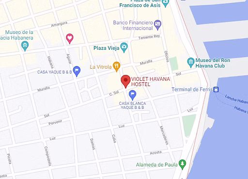Mapa Casa Yaque — La Habana Vieja